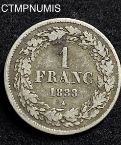 ,BELGIQUE,1,FRANC,ARGENT,1833,