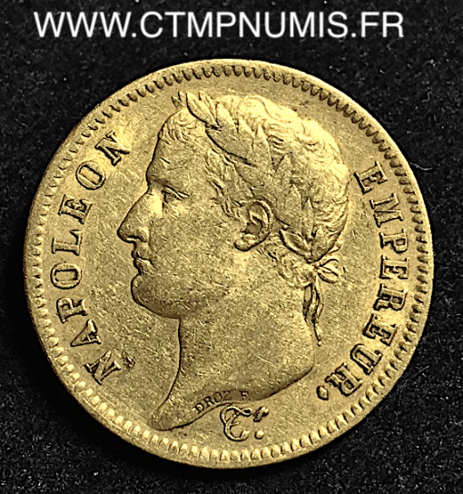 ,40,FRANCS,OR,NAPOLEON,I°,EMPIRE,1812,A,PARIS