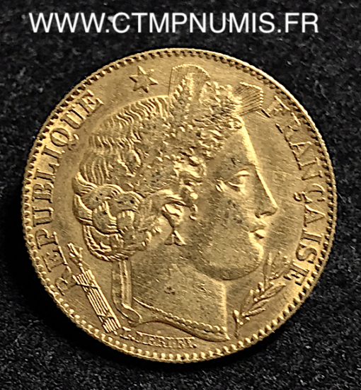 10 FRANCS OR CERES III° REPUBLIQUE 1896 A