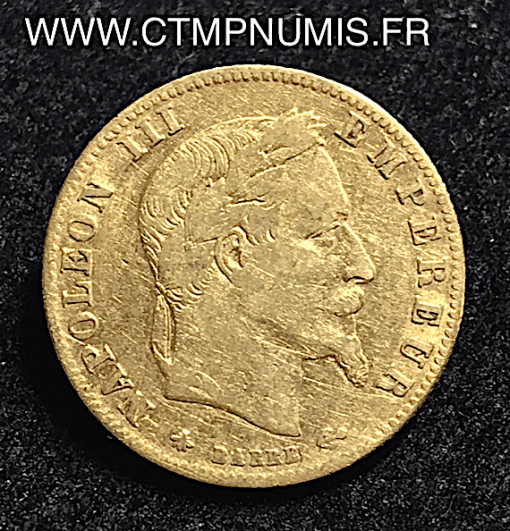 ,5,FRANCS,OR,NAPOLEON,III,1864,A,PARIS,LAUREE,