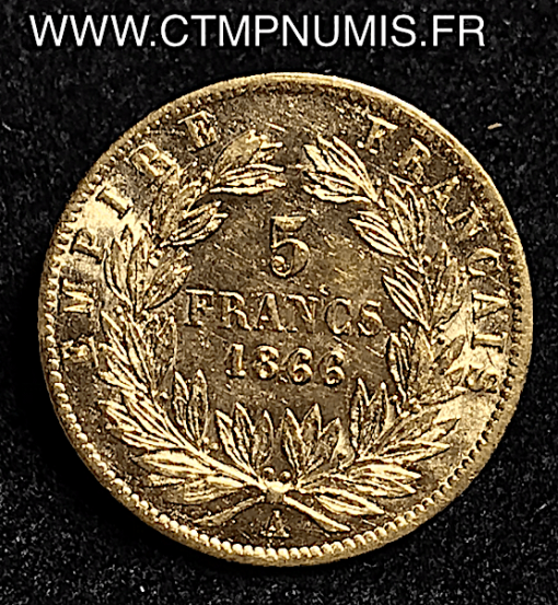 ,5,FRANCS,OR,NAPOLEON,III,1866,A,PARIS,