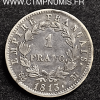 1 FRANC ARGENT NAPOLEON I° 1813 M TOULOUSE