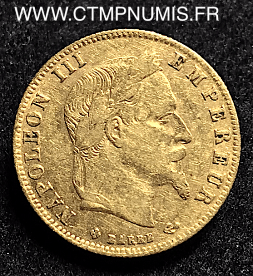 5 FRANCS OR NAPOLEON III  1865 BB STRASBOURG