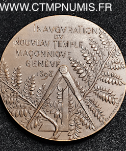 TEMPLE MACONIQUE DE GENEVE 1898 SUISSE