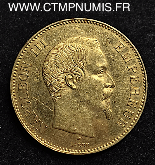 100 FRANCS OR NAPOLEON III TETE NUE 1856 A