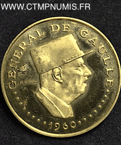TCHAD 10.000 FRANCS OR GENERAL DE GAULLE 1960