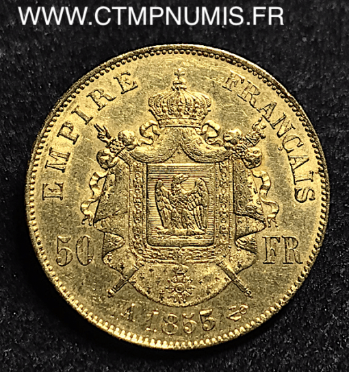 ,50,FRANCS,OR,NAPOLEON,III,1855,A,PARIS,