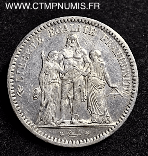 5 FRANCS ARGENT HERCULE III° REPUBLIQUE 1872