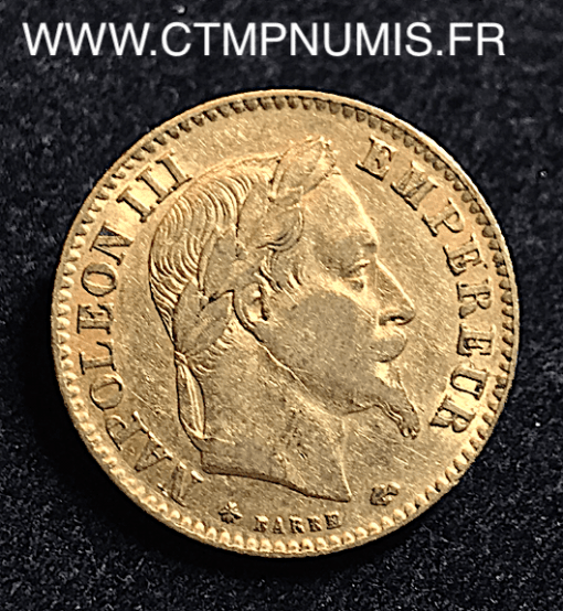 10 FRANCS OR NAPOLEON III TETE LAUREE 1868 A