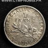 1 FRANC ARGENT SEMEUSE 1904