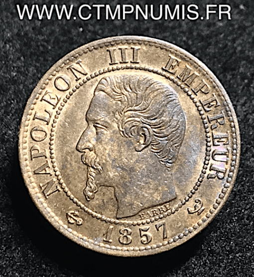 1 CENTIME NAPOLEON III TETE NUE 1857 W LILLE