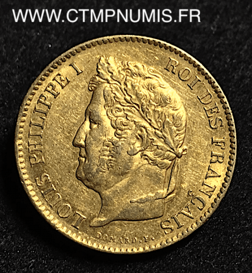 40 FRANCS OR LOUIS PHILIPPE I° 1833 A PARIS TTB