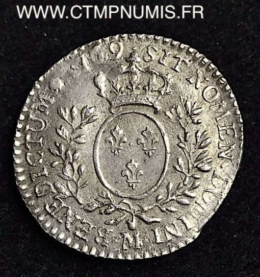 LOUIS XV 1/10 ECU ARGENT BANDEAU 1769 TOULOUSE