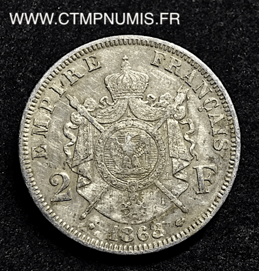 2 FRANCS NAPOLEON III 1868 BB STRASBOURG