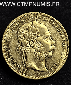 AUTRICHE 20 FRANCS 8 FLORIN OR 1878