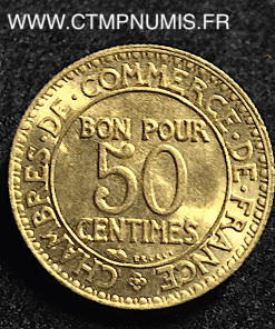 50 CENTIMES CHAMBRES DE COMMERCE 1922