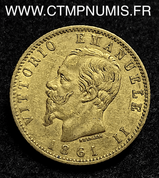 ,ITALIE,20,LIRE,OR,VICTOR,EMMANNUEL,1861,TURIN,