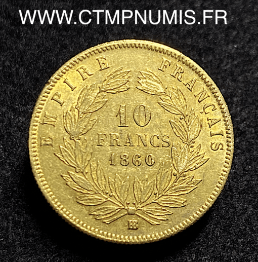 ,10,FRANCS,OR,NAPOLEON,III,1860,STRASBOURG,