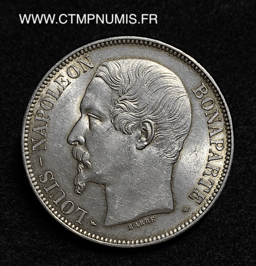 ,5,FRANCS,NAPOLEON,BONAPARTE,1852,PARIS,