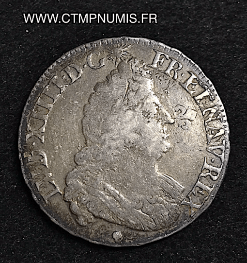 ,LOUIS,XIV,1/2,ECU,ARGENT,1694,M,TOULOUSE,