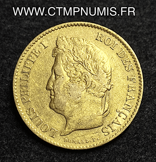 ,LOUIS,PHILIPPE,40,FRANCS,OR,1838,A,PARIS,