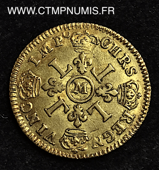 ROYALE  LOUIS XIV   LOUIS D'OR  AUX 4 L  1693 M  TOULOUSE