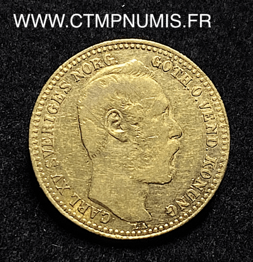 ,MONNAIE,SUEDE,1,CAROLIN,10,FRANCS,OR,1869,