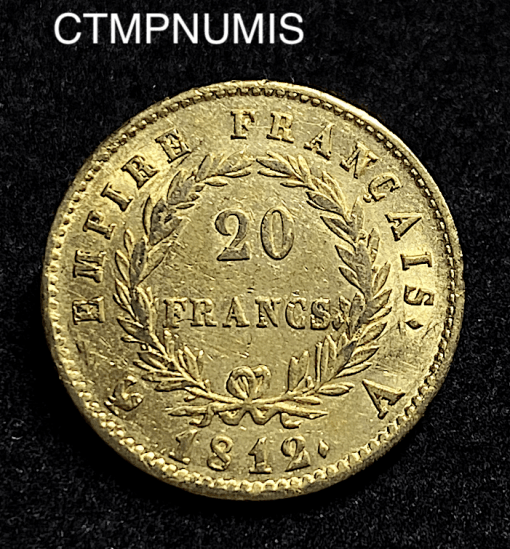 ,MONNAIE,EMPIRE,20,FRANCS,OR,NAPOLEON,I°,1812,