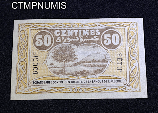 ,BILLET,50,CENTIMES,1918,BOUGIE,SETIF,