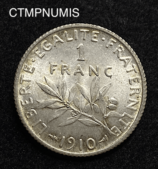 ,MONNAIE,FRANCAISE,1,FRANC,ARGENT,SEMEUSE,1910,SPL,