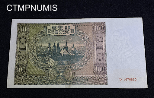 ,BILLET,POLOGNE,100,ZLOTYCH,1941,