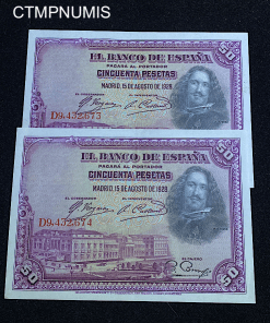 ,BILLET,ESPAGNE,50,PESETAS,1928,NEUF,