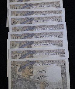 ,BILLET,FRANCAIS,10,FRANCS,MINEUR,1944,NEUF,