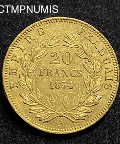 ,MONNAIE,EMPIRE,20,FRANCS,OR,NAPOLEON,1854,