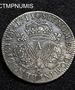 ,MONNAIE,ROYALE,LOUIS,XIV,1/4,ECU,3,COURONNES,1711,PARIS,