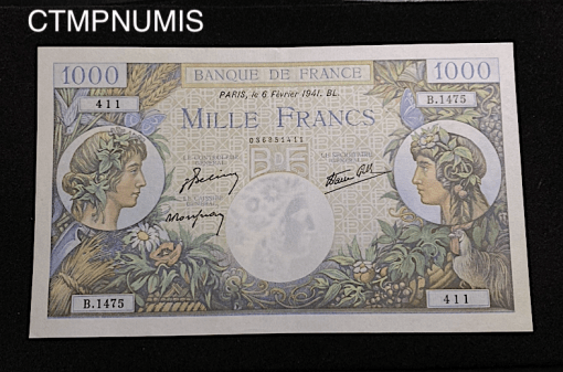 ,BILLET,FRANCAIS,1000,FRANCS,COMMERCE,INDUSTRIE,1941,NEUF,