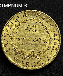 ,MONNAIE,40,FRANCS,OR,NAPOLEON,I°,1806,