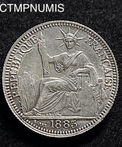 ,MONNAIE,INDOCHINE,10,CENT,ARGENT,1885,