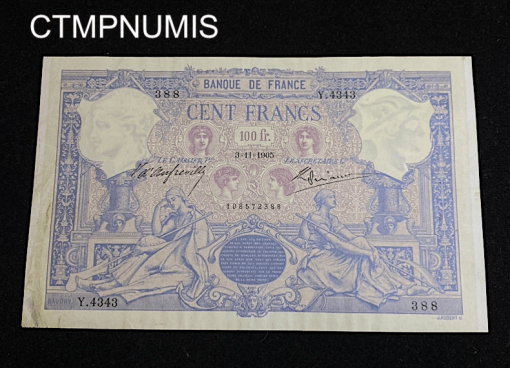 ,BILLET,100,FRANCS,BLEU,ROSE,1905,