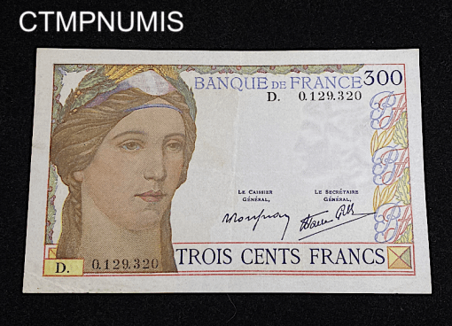 ,BILLET,300,FRANCS,1938,LETTRE,D,