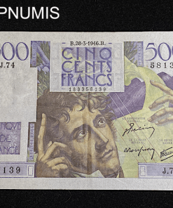 ,BILLET,500,FRANCS,CHATEAUBRIAND,1946,