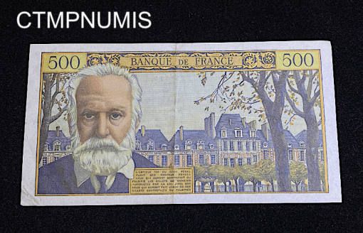 ,BILLET,500,FRANCS,VICTOR,HUGO,1954,