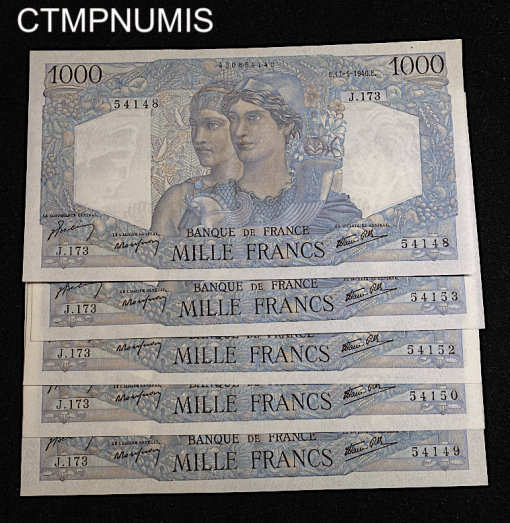 ,BILLET,1000,FRANCS,MINERVE,1946,