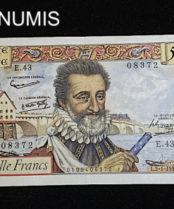 ,BILLET,5000,FRANCS,HENRI,IV,1958,