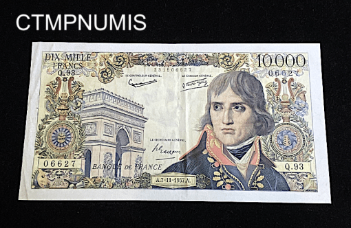 ,BILLET,10000,FRANCS,BONAPARTE,1957,