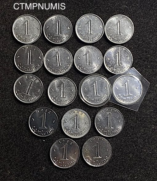 ,MONNAIE,1,CENTIME,INOX,LOT,