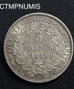 ,MONNAIE,5,FRANCS,ARGENT,CERES,1849,