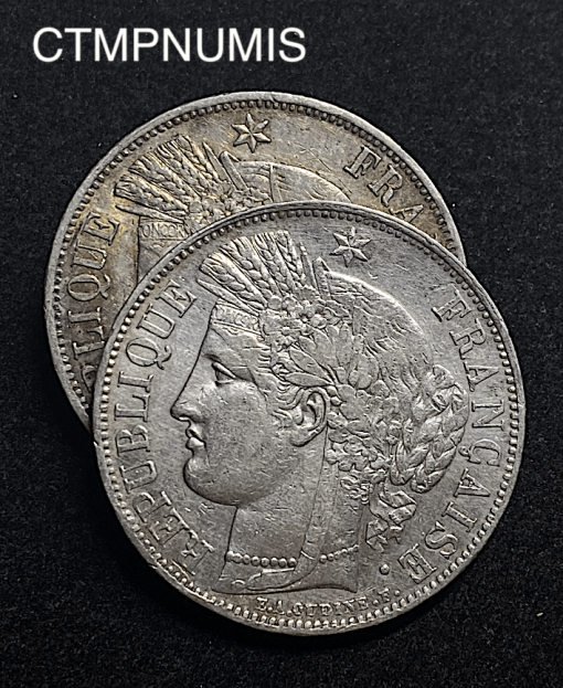 ,MONNAIE,5,FRANCS,ARGENT,CERES,1849,