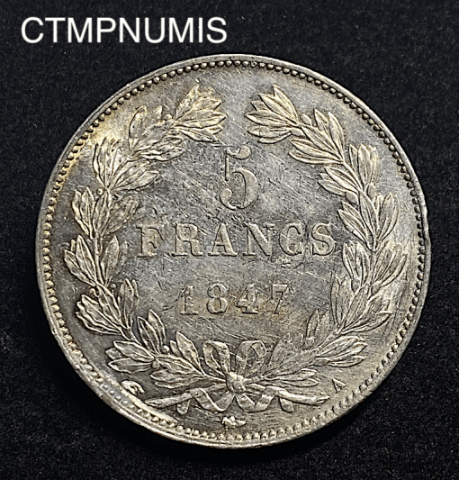 ,MONNAIE,5,FRANCS,ARGENT,LOUIS,PHILIPPE,1847,