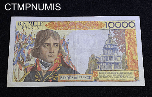 ,BILLET,100,NF,SURCHARGE,10000,FRANCS,BONAPARTE,1958,